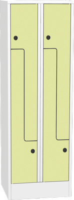 Šatní skříňky - dveře tvaru Z, HPL SZS_32_A_H