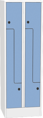 Šatní skříňky - dveře tvaru Z, HPL SZS_32_A_H - náhled