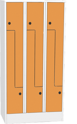 Šatní skříňky - dveře tvaru Z, HPL SZS_33_A_H