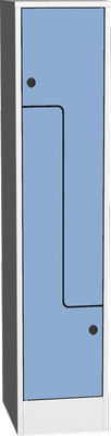Šatní skříňky - dveře tvaru Z, HPL SZS_41_A_H - náhled